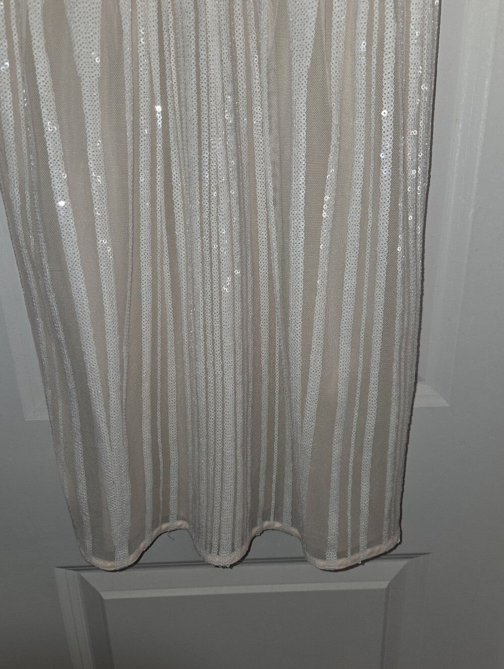 Lulus NEW Cream & White Sequin Mini Cocktail Dress - Picture 9 of 16